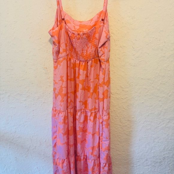 Social Standard by Sanctuary Pink Orange Floral Maxi Dress Medium - Picture 8 of 10